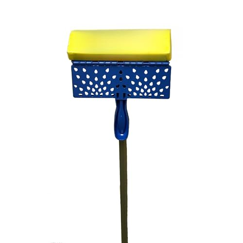Sponge Mop for Floor Cleaning Self-Wringing Squeeze Mop with Super Absorbent Honeycomb Sponge Heavy Duty Roller Mop for Tile and Hardwood Floors