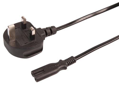 Pro Elec PELB2135 UK Plug to C7 Power Lead 6A, 5m, Black