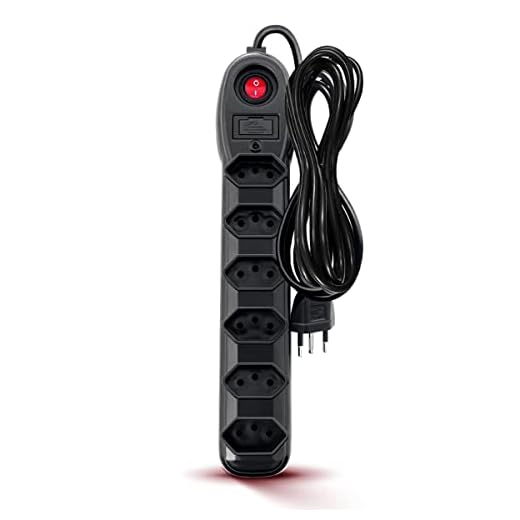 Megatron FILTRO DE LINHA 6 TOMADAS PP 3X0,75 COMPRIMENTO 3 METROS 255 PRETO, 114483