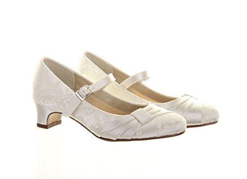Rainbow Club Delilah Girls Dyeable Ivory Lace Bridesmaid Shoes
