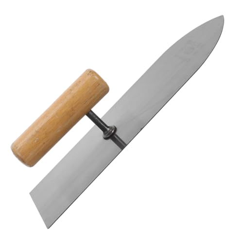ANDRESLAD Llana de Acero Resistente para Enlucido y Alisado con Mango Ergonómico de Madera Herramienta Manual Portátil para Paneles de Yeso y Construcción Uso Profesional y Bricolaje