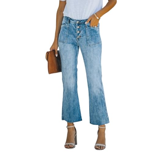 Jean bootcut droit extensible galbant pour éliminer l'inconfort de la taille
