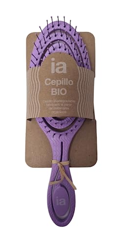 Interapothek Cepillo Del Pelo Biodegradable, desenredantes,facilita el peinado y deshacer los nudos sin tirones,biodegradable (Lila)