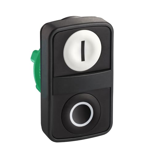 Câble double bouton poussoir blanc noir IP66 étanche extérieur