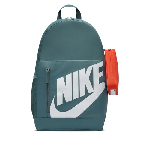 Nike Mochila infantil unissex Elemental (20L) (pequena, ardósia mineral/laranja/branca, tamanho único