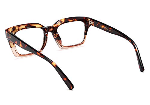 FEISEDY Retro Square Blue Light Blocking Reading Glasses Anti Glare Digital Eyestrain Reader B2479 (Leopard, 1.500) by FEISEDY - Image 7