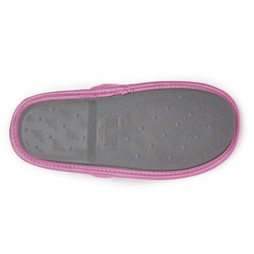 Image of Laura Ashley Ladies Embroidered Soft Terry Scuff Slipper