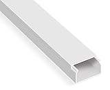 kabelkanal 30x30 obi ★HIGH QUALITY UPGRADED PVC MATERIAL ★ 20 Stück Kabelkanal mit jeweils 100cm / 1m länge - insgesamt 20m Kabelbahn mit Deckel