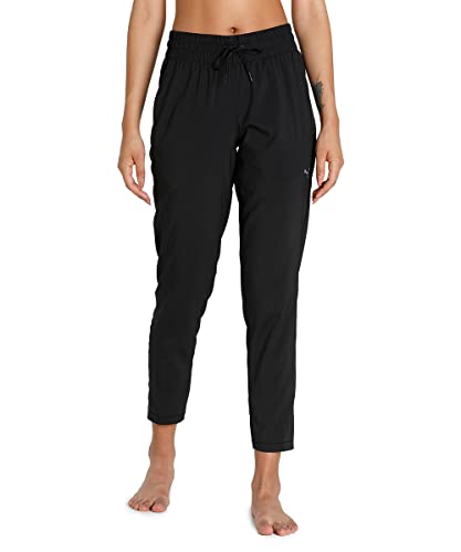 Pantalon tissé fuselé Studio PUMA femme pour yoga et fitness doux noir