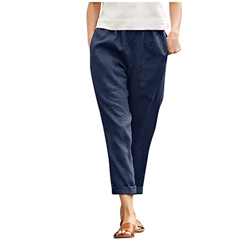Pantalon grande taille en lin doux et coupe ultra confortable