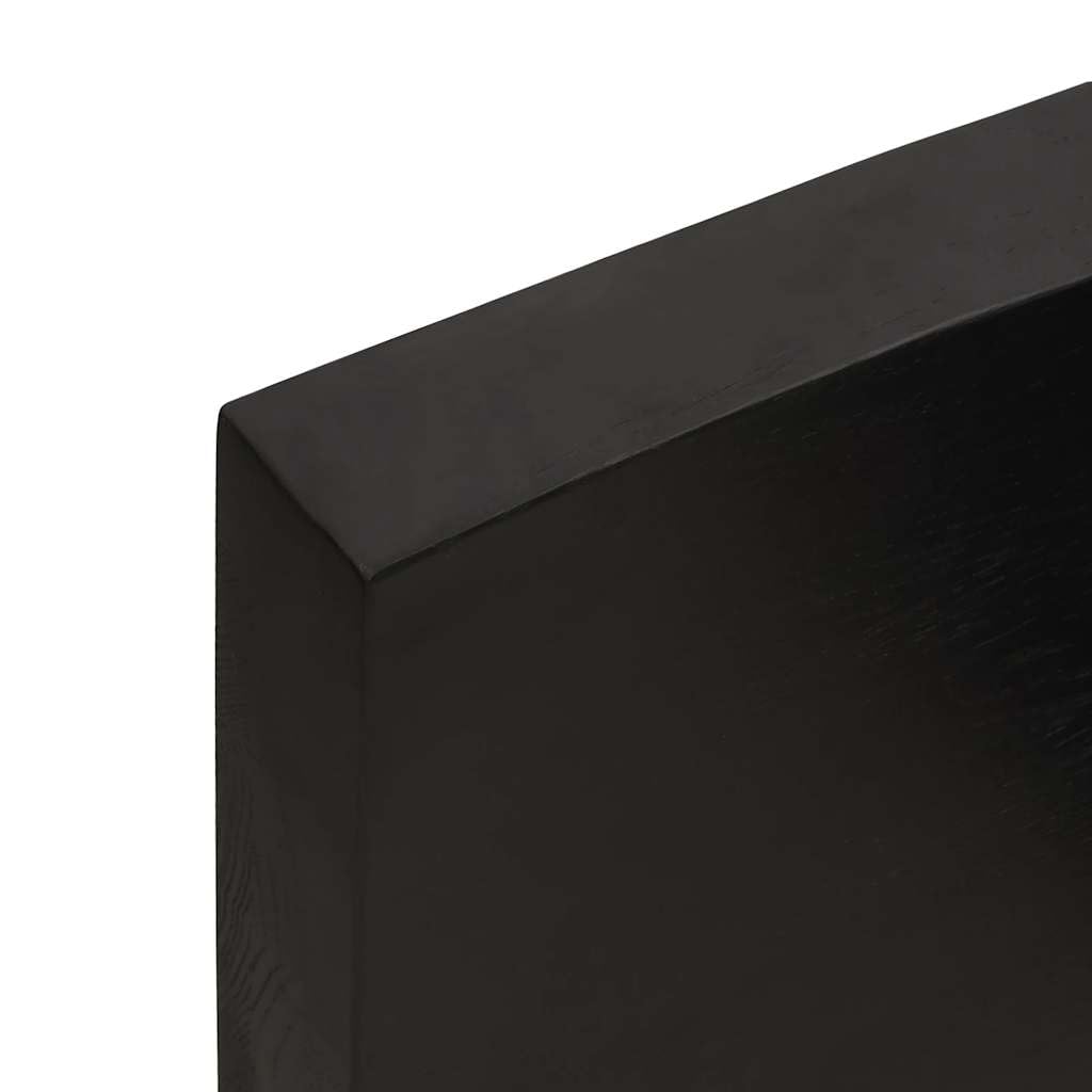 Massivholztischplatte 140x50 cm dunkle Baumkante für Esszimmer Küche Büro DIY BAU Möbel Ersatz
