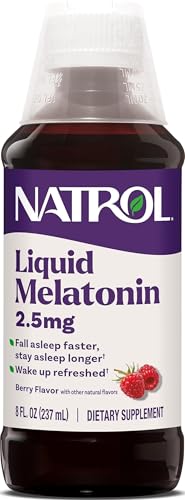 Natrol Liquid Melatonin for Adults, 2.5 mg, Berry-Flavored, 8 Fl Oz - image 1