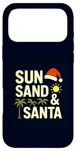 Noël en Juillet Soleil Sable Santa Tropical Beach Vacances Vacances Coque pour iPhone 17 Pro Max