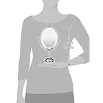 Conair Lighted Makeup Mirror, LED Vanity Mirror, 1X/7X Magnifying Mirror, Double Sided, Corded in Polished Chrome - Image 5