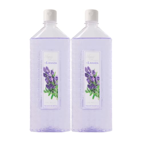 AGUA FRESCA DE RUY - Lavanda Pack de 2 x 750 ml, Perfume Unisex, Colonia Hombre y Mujer, Eau de Toilette Masculina y Femenina, Aroma Ambarado Aromático, Fragancia Suave y de Larga Duración