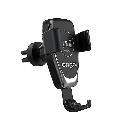 Bright, Carregador sem Fio Veicular com Suporte 2 em 1, Suporte com 3 Posições, Ajuste de Posição, E