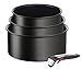Tefal Ingenio Eco Resist On Batterie de cuisine 4 p, Empilable, Induction, Facile à nettoyer, Revêtement antiadhésif, Indicateur de démarrage de cuisson, Cuisson saine, Fabriqué en France L7679202