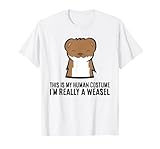 This is My Human Costume I'm Really A Weasel T-Shirt, Men, White, Large