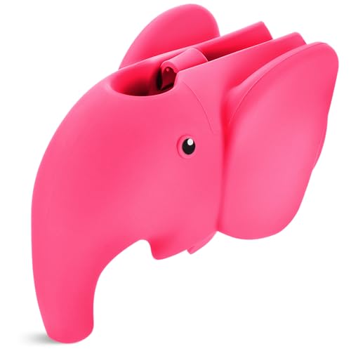 Image of Elephant Faucet Cover for Kids | Child-Friendly Silicone Bath Spout Protector with Easy Installation | Safe for Baby Bathtime | Cute Bathroom Safety Accessory | Gray Baby Bath Essentials | With MUMS