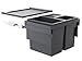 Produktbild Hailo Abfallsammler Auszug 3608631 | für 60cm Unterschrank | Cargo Synchro 3fach 54 Liter | Dunkelgrau