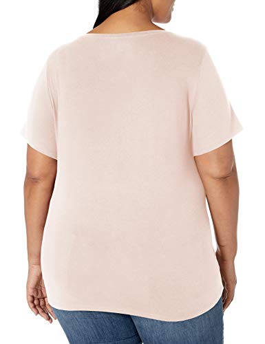 Image of Amazon Essentials Women's Plus Size Short-Sleeve V-Neck T-Shirt