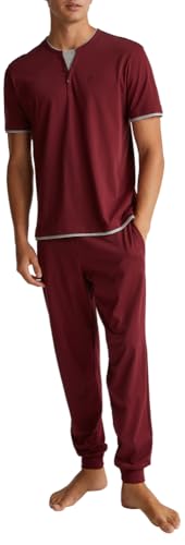 Camiseta de Pijama para Hombre Ropa de Dormir Cómoda y Transpirable 5