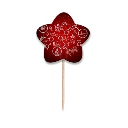 Technological Sense Organic Chestry Molecular Toothpick Flags Star Lable Cupcake Picks