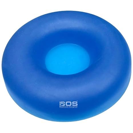 BOS MEDICARE SURGICALBOS MEDICARE SURGICAL® OT Gel Head Support Medium | Round Positioning Headrest for Surgery & Operation Table | Flat Top Closed Bottom | Reusable Medical Gel Pad Cushion for Patient Comfort