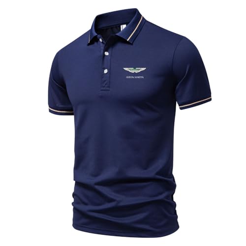 HYFZXWX Polo de golf pour hommes pour As_ton Mar_tin revers T-shirts à manches courtes T-shirt décontracté personnalisé/B/S