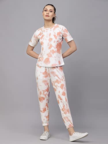 Image of Tarshika Women Women's Tie Dye Printed Short Sleeve Long Tracksuit Co-ord Set