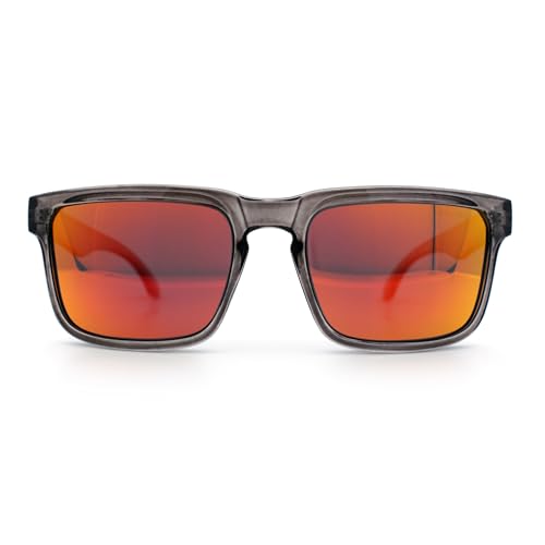 Premium Kush Polarized Rectangle Sport Horn Rim Sunglasses