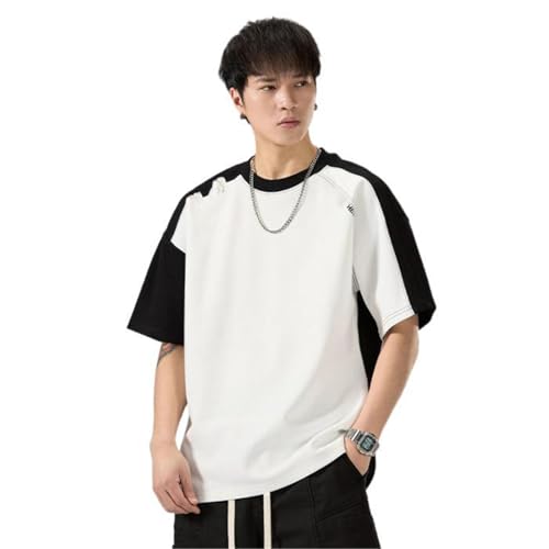 T-shirt patchwork homme pour éviter la chaleur avec style grâce à sa coupe loose