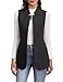IDEALSANXUN Wool Long Vest for Women Sleeveless Blazer 2025 Fall Winter Jackets Trendy Open Front Cardigan Trench Coat Outerwear, Black, XXL