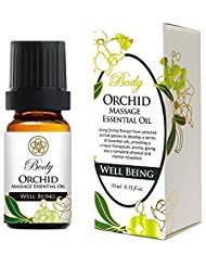 Massage Oil Blend with Natural Ingredients, 100% Organic Essential Oil: Orchid, Eucalyptus, Mint, Lemon, Lavender, Tea Tree,10 ml