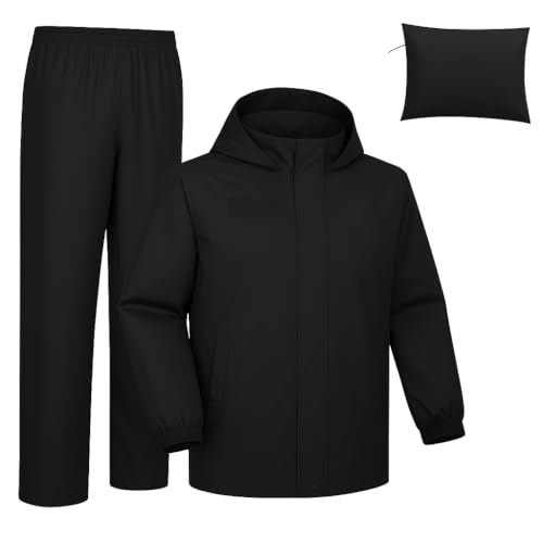 Image of TLN Waterproof Raincoat for Men | Lightweight & Durable Rain Jacket with Hood | Windproof & Breathable | Travel-Friendly, Bike & Motorcycle Use | Full-Length