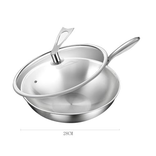 Wok de Acero Inoxidable 28 cm con Tapa miniatura 2