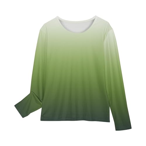 Girls Casual Tunic Tops Long Sleeves Gradient Color Crewneck Loose Soft Blouse Fashion Comfy Cute Dressy T-Shirt4
