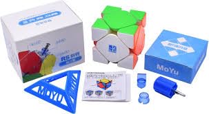 RS Skewb Magnetic Stickerless Speedcube Smooth and Stable Turning with Dual Adjustment System Kids and Adults Magic Puzzle Toy (Latest Magnetic Version)