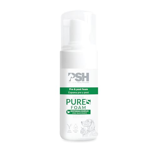 PSH Pure S Skin Foam - Espuma para Mascotas - Reequilibra el Estado de la Piel - Equilibrio y Protección de la Dermis - Gluconato de Zinc y Plata - Uso Entre Baños - Apto para Perros y Gatos - 60 ml
