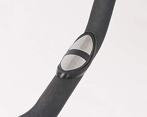 Close-up of the pulse sensor integrated into the handlebar