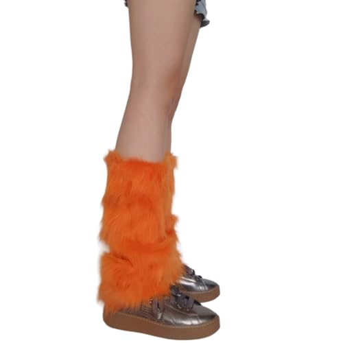 Women's Fuzzy Faux Furs Leg Warmers Furs Long Cuffs Pair Carnivals Boot Uniform