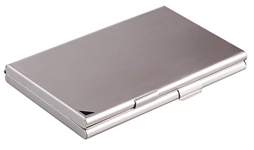 Durable Visitenkartenspender (Business Card Box Duo, mit Trennfach) 1 Stück, silber, 243323