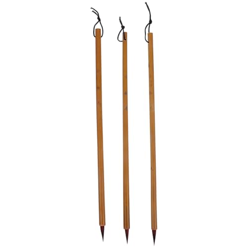 DOITOOL 3 piezas Pinceles Caligrafía Chinos Pequeños para Escritura Artística Tinta Resistente para Dibujo Acuarela Práctica Estudiantes