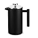 Doniczka do prasy francuskiej Stal nierdzewna francuska prasa do kawy filtr ciśnienie moka kawa perkolator garnek ciśnienia ekspres do kawy czajnik 350ml Francuska Kawa Prasowa (Color : Black)