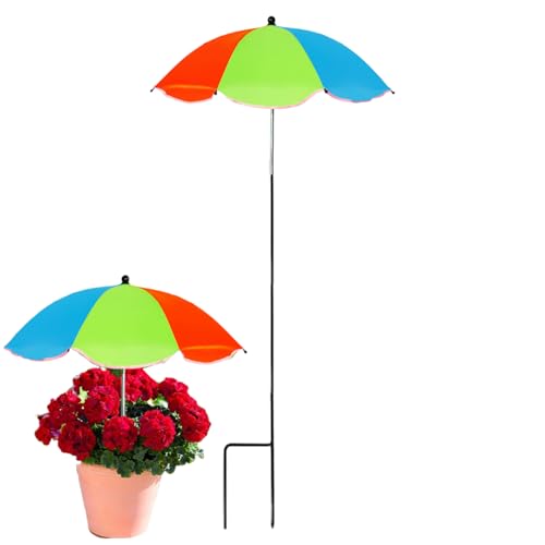 Genérico Planta De Sombra De Sol, Paraguas De Jardín Ajustable, Tela De Tono De Sol De Flores En Macetas, Dosel De Bloqueo De Rayos UV, Altura Ajustable, 103 Cm, Para Jardinería Al Aire Libre