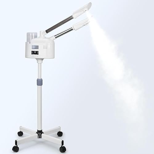 Qtavia Professional Facial Steamer, 2 In 1 Facial Steamer With Ozone,Esthetician Steamer With Hot&Cold Nozzle,Digital Face Steamer For Home Beauty Salon Spa, White