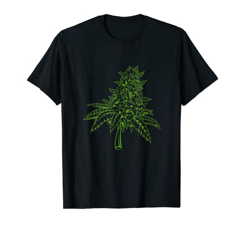 Bud Leaf Cannabis Marijuana Weed Smoker Pot Stoner T-Shirt