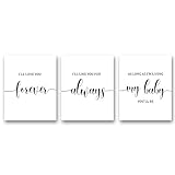 XUN Inspirational Quote Art Print-Typography Love Saying Canvas Wall Art-(8”X10”X3 Pieces,...