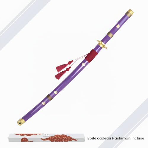 Hashiman - Katana One Piece - Roronoa Zoro Enma - Réplique Manga Sabre + Support d'Epée Bois + Ceinture – vue 5