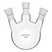 Labasics 500ml RBF Pallone Vetro Laboratorio a 3 Angolato Colli, 3 Neck Round Bottom Flask con Giunto Esterno Conico Standard 24/40-500ml